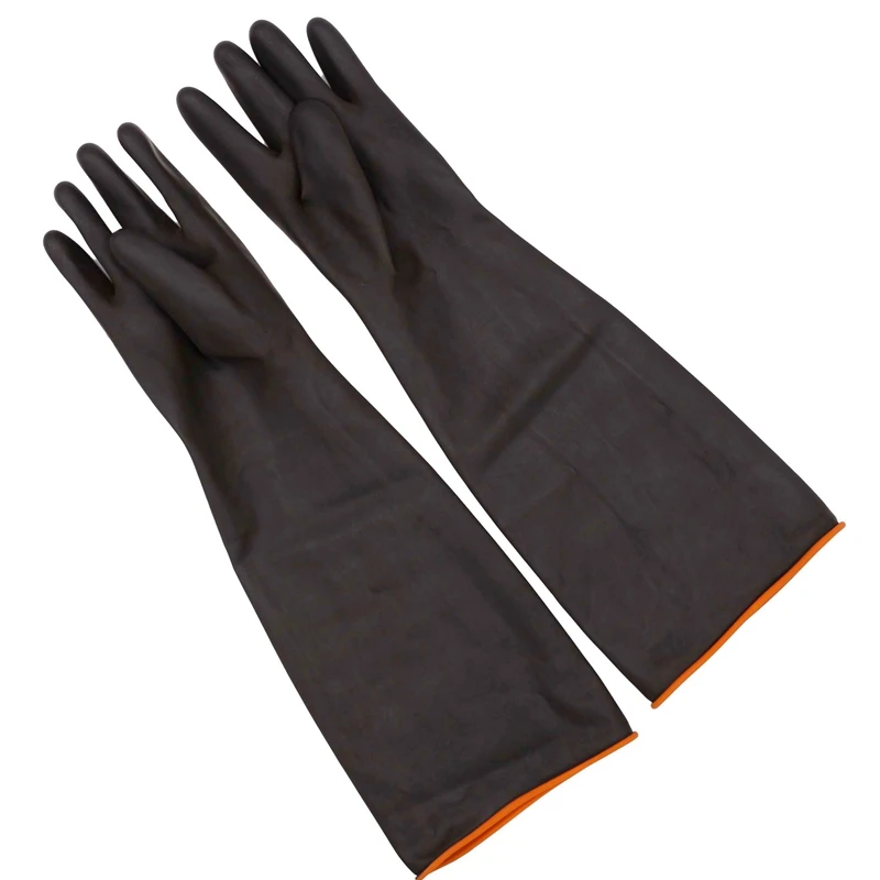 55 см сверхмощные химические устойчивые резиновые перчатки Homebrew кислотные маслостойкие латексные перчатки для домашней промышленности перчатки для безопасности работы