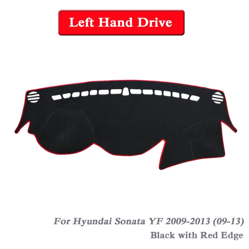 Red LHD 09-13 Car Styling Dashboard Protective Mat Shade Cushion Pad Rose Carpet For Hyundai Sonata YF LF 2009- RHD&LHD Accessory - Название цвета: Red LHD 09-13