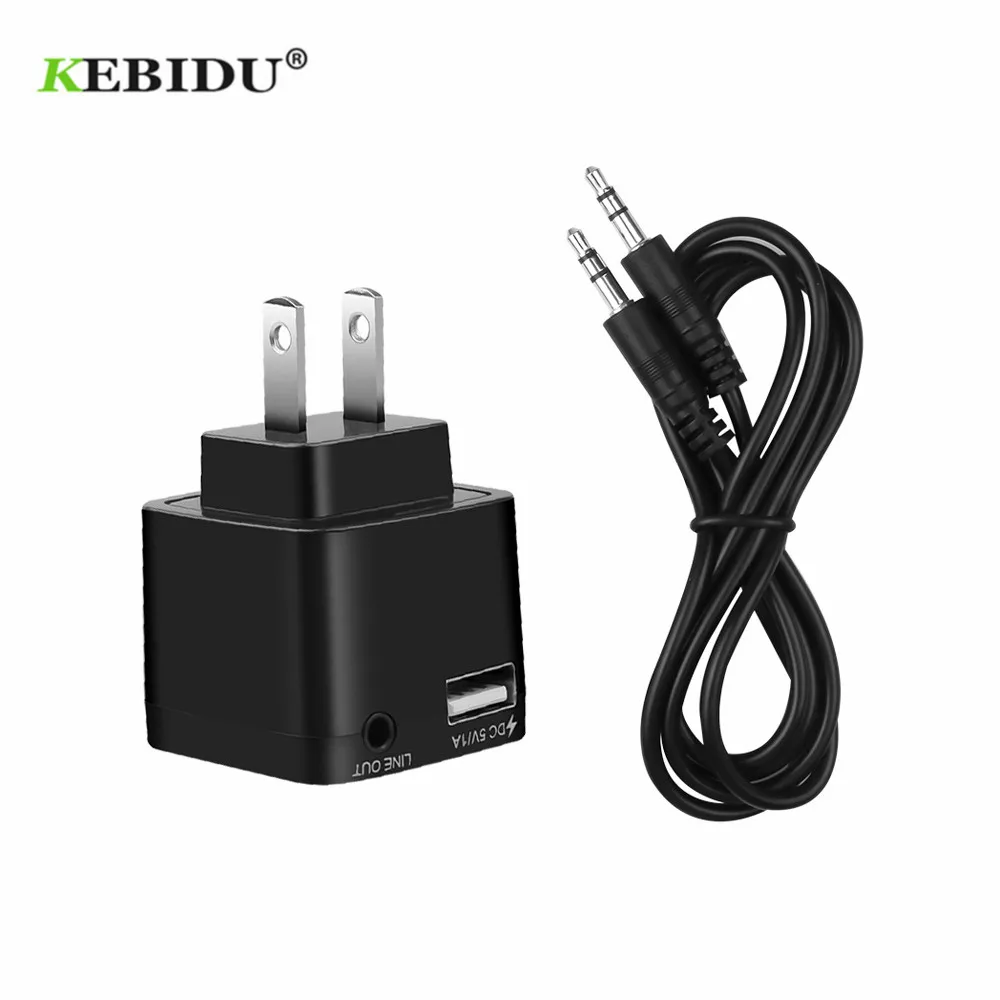

KEBIDU AC 220V EU Wireless Bluetooth Receiver Adapter 3.5MM AUX Audio Stereo Music Receiver Bluetooth 3.0 Audio Adapter EU US