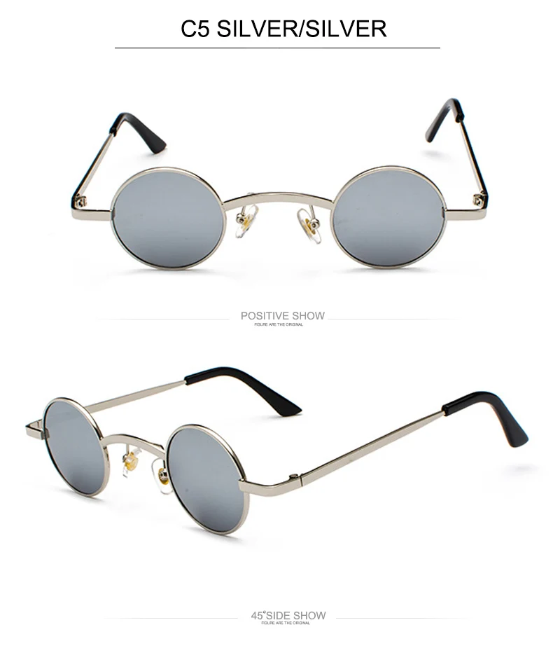 OEC CPO Мода новые женские Круглые Солнцезащитные очки женские маленькие оттенки фирменный дизайн металлические мужские солнцезащитные очки для женщин O89