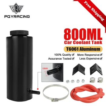 

800ML Cylinder Radiator Overflow Reservoir Coolant Tank Universal Can Black