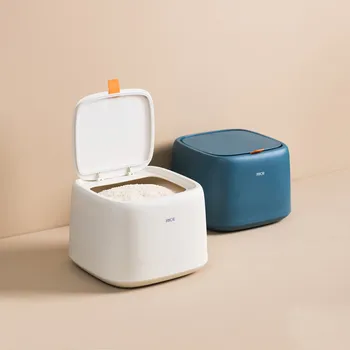 

New Rice Storage Box Container Household Storage Rice Bin Sealed Moisture-Proof Rice with Lid Storage Box 10kg Eco-Friendly