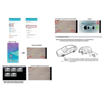 

Wireless WiFi Car Reversing Camera Rearview CMOS Cam For Android Phone