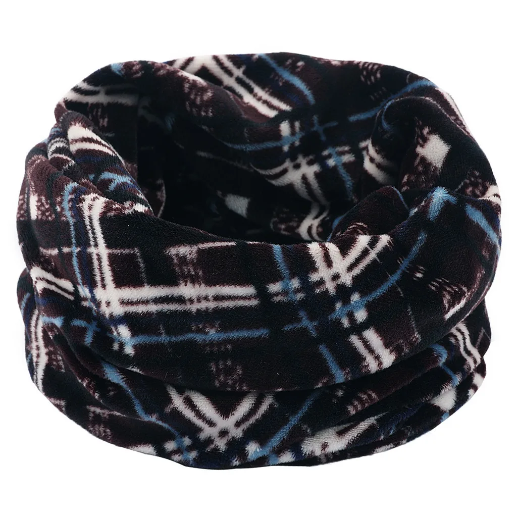 Зимний шарф-шаль в стиле ретро с головным горлом, элегантный качественный клетчатый шарф унисекс с двойным слоем, теплый флисовый вязаный шарф с шрамом, шаль, хомут#926