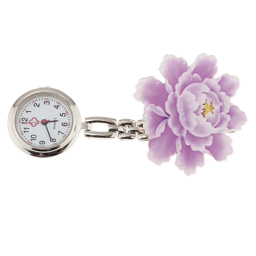2Pcs Nurse Pocket Watch Women Paramedic Tunic Clip Brooch Doctor Fob Watches