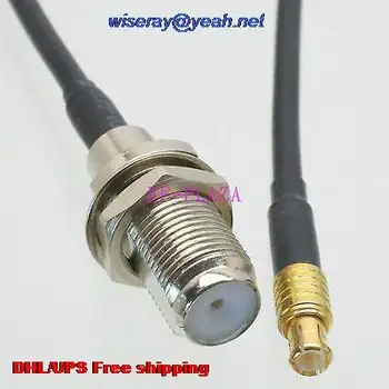 

DHL/EMS 100 pcs Cable 6inch F TV female bulkhead to MCX male RG174 RF Pigtail jumper cable with one year warranty-A2