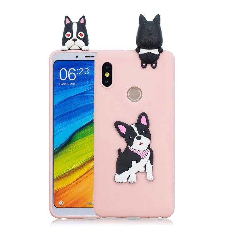 Милый чехол из ТПУ с 3D пандой единорогом кошкой и щенком для Xiaomi Redmi 9 8 5 7A 8A S2 Note 7 Pro