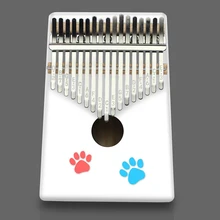 

Nice Sound Creative Beginner Finger 17 Tones Kalimba Piano Painted on White Musical Instrument Thumb Resonance Box Piano