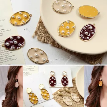 

Min order 20pcs/lot beads core drop oil geometry ovals shape alloy floating locket charms diy jewelry earrong accessory