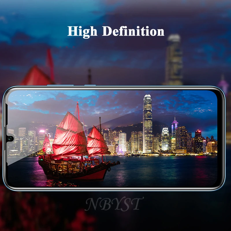 Закаленное стекло с полным покрытием для Huawei Y5 Y6 Y7 Y9 2019 Honor 8A 8C 8S 10i 10 Lite 9 20 Pro защита