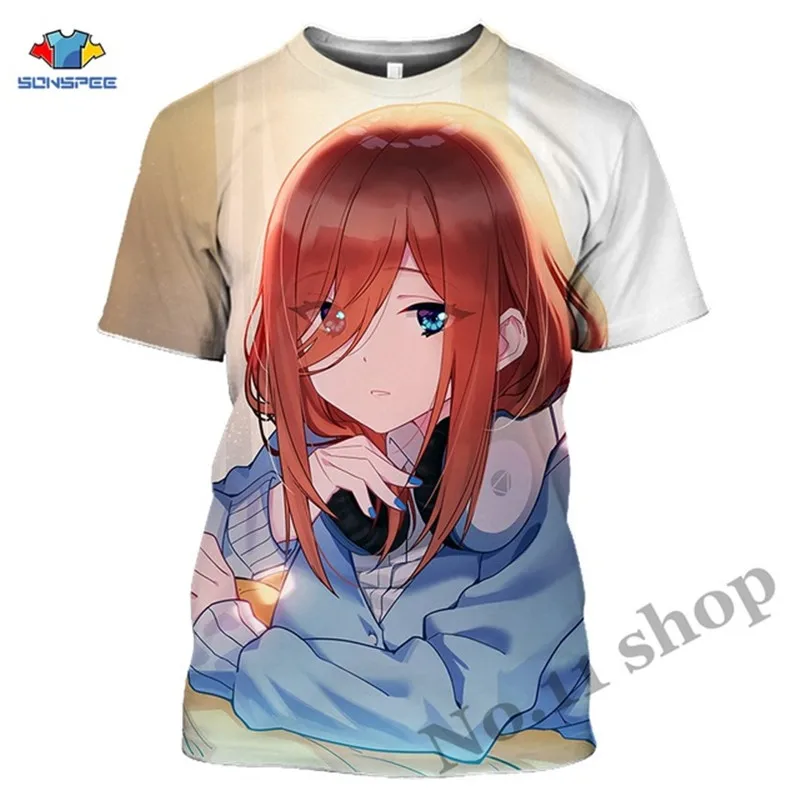 Quintessential Quintuplets футболка на заказ Homme короткий рукав унисекс любовь комедия