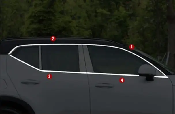 XC40 нержавеющая сталь для автомобиля полное окно украшения полосы отделка Подходит для VOLVO XC40 - Цвет: Многоцветный