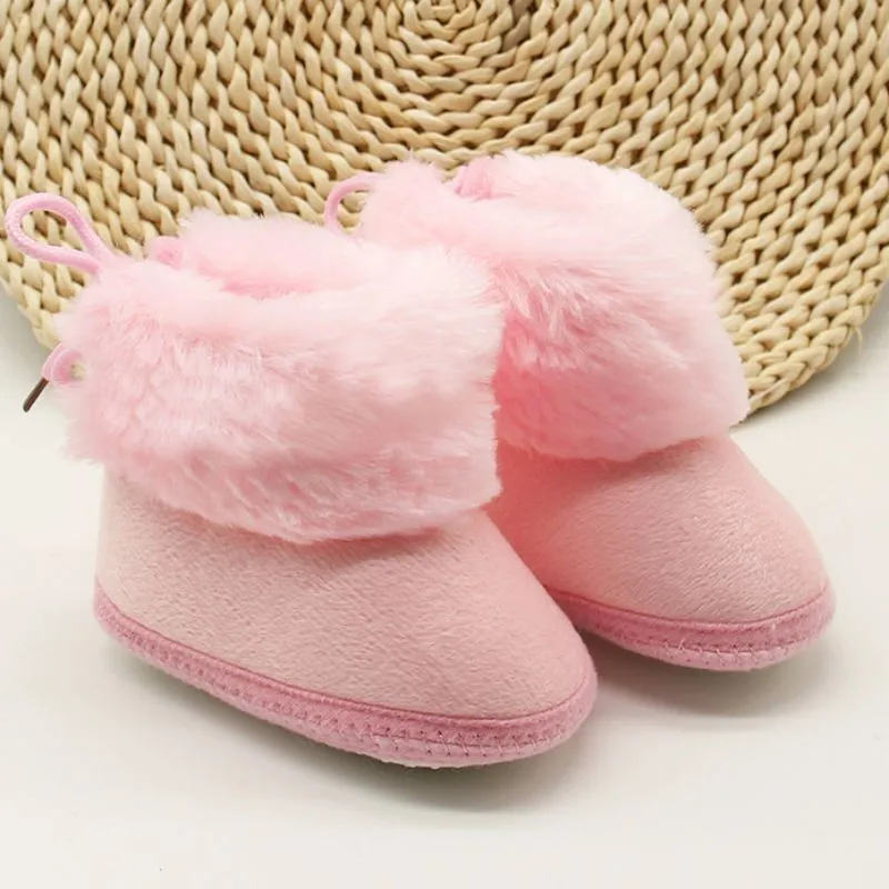 Детские боты; зимняя теплая обувь для девочек; Теплая обувь на мягкой подошве для маленьких девочек и мальчиков; детская кроватка; Первые ходунки