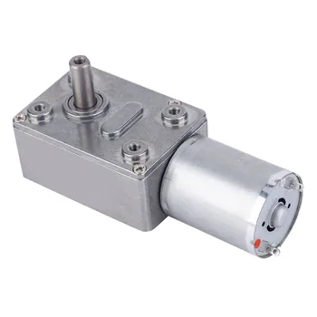 

DC24V Gear Reduction Motor Worm Reversible High Torque Turbo Geared Motor 10-40RPM Miniature Electric Gearbox Reducer