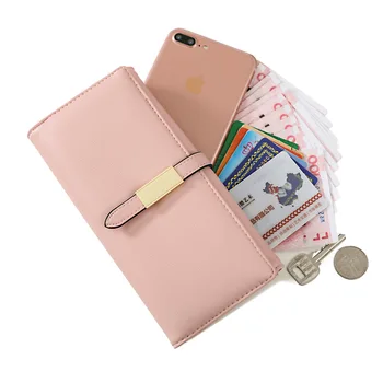 

New wallet women long Korean version of the buckle multi-function large capacity simple wallet wallet clutch women