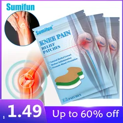 12Pcs/bag Sumifun Knee Relief Patches Knee Joint Pain Plaster Chinese Wormwood Extract Sticker for Joint Ache Herbal Stickers
