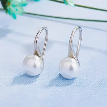 

Solid S925 Silver Earring Real Pearl Jewelry Orecchini Fine Silver 925 Jewelry Bizuteria Kolczyki Gemstone Drop Earring Women