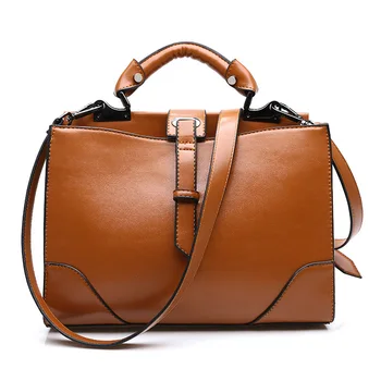 

Top Grade Real Soft Cow Leather Ladies Handbag Boston Bag High Quality Designer Luxury Brand Boston Shoulder Bag Women