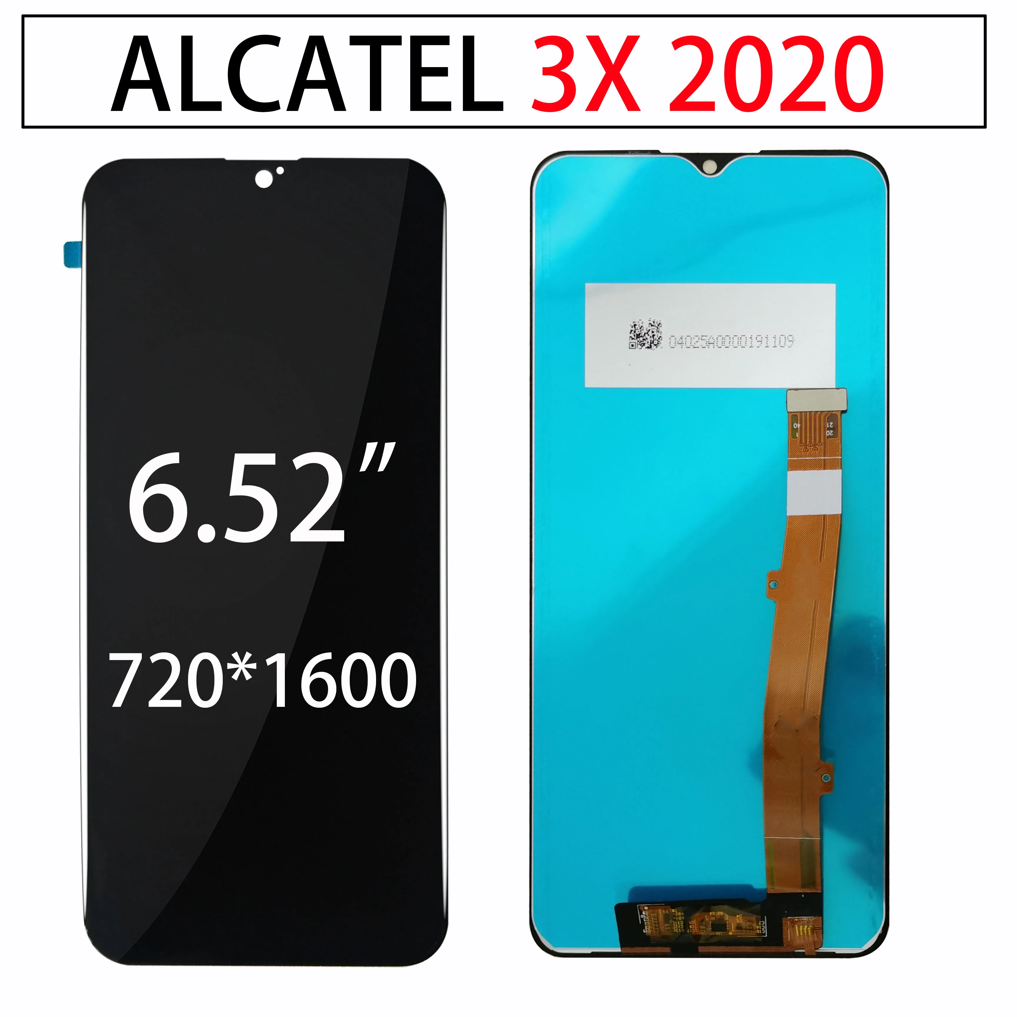 

6.52" New For Alcatel 3x 2019 2020 5048 OT5048Y 5048U OT5048 5061a 5061U LCD Display Touch Screen Digitizer Assembly 100%