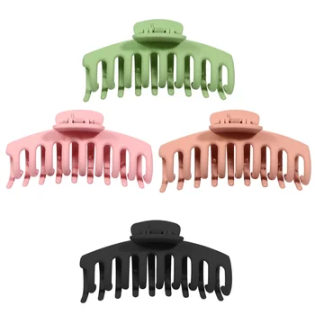 

4pcs Bathing Hair Claws Large Hair Clips Toothed Hair Clamps Hair Pins