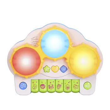 

Electric Piano hand drum two in one music luminous children pat drum Baby Drums Musical Toys Gifts Toddler Keyboard Birthday