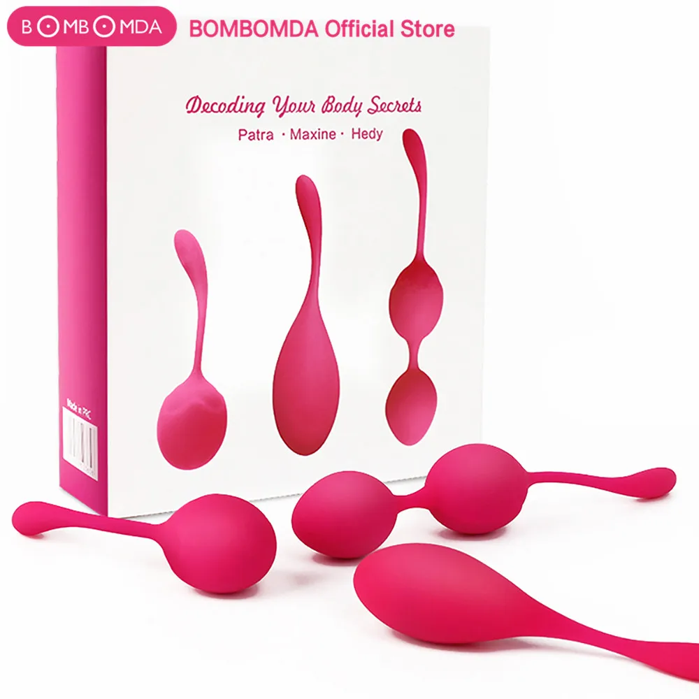 3pcs/set Vaginal Ball Trainer Sex Toys for Woman Safe Silicone Smart Kegel Ben Wa Vagina Tighten Exercise Machine | Красота и
