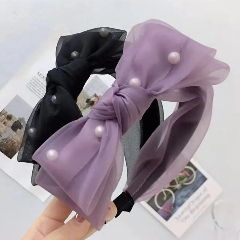 

Lace Headband Cloth Knotted Hair Band For Women Fashion Korean Style Bow Hair Accessories