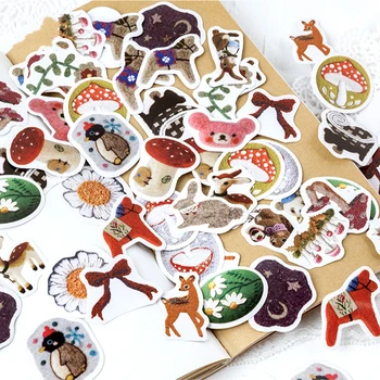 

46pcs Felt handmade museum toys series stickers DIY scrapbooking album diary mobile phone happy planner decoration stickers