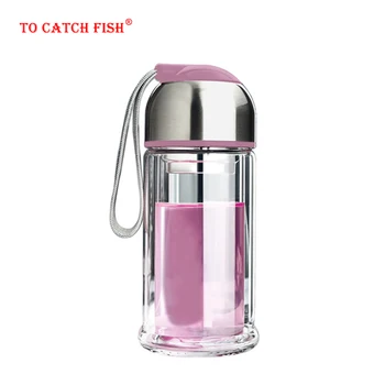 

Double Wall Coffee water Bottles Tumbler Glass Tea Drinking,Insulation kettle,Thermo pot Coffee Teacup,Creative Gifts