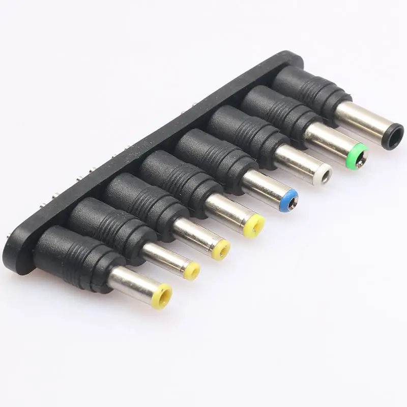 Universal 1 set = 8pcs / 5pin Jack Plugs DC for Laptop AC Power Adapter Tips Connectors Computer Notebook black | Обустройство дома