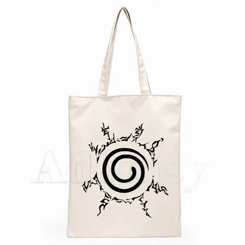 

Uzumaki Naruto Uchiha Itachi Akatsuki Anime Tote Bag Unisex Canvas Bags Shopping Bags Printed Casual Shoulder Bag Foldable