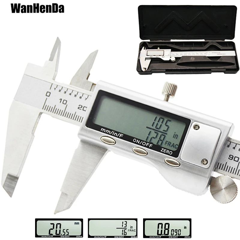 150mmstainlesssteeldigitalcaliper6inchmetalcaliperelectronic