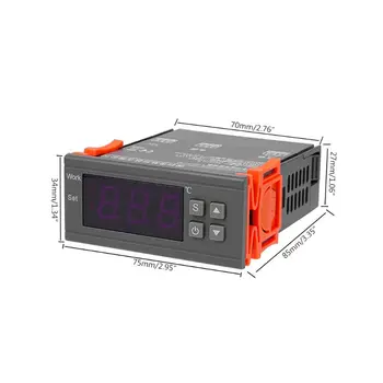 

MH1210W AC 90-250V Digital Thermometer Thermoregulator Temperature Controller Thermostat Relay NTC Sensor For Incubator qiang