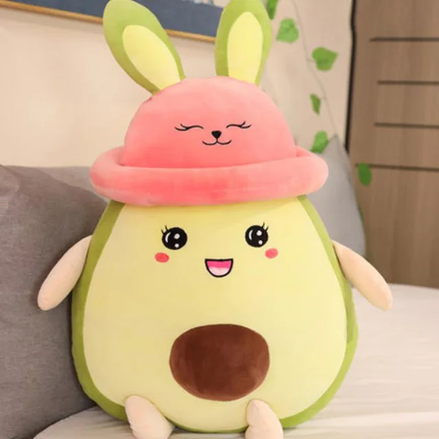 Large Avocado Plush Calm Toy Couple Plush Dolls Stuffed Animal Plush Toy Children Sleeping Pillow Toys Decoration Birthday gifts