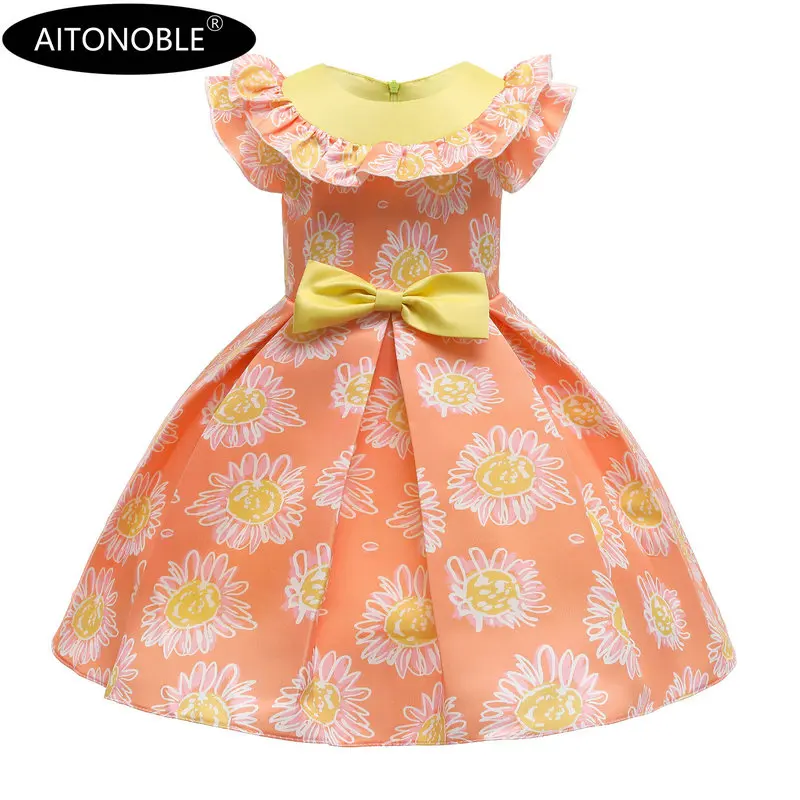 Aitonoble Summer New Costume Gilrs Dress Girl's Dress Princess KidsSkirt Cosplay For Girls With a Gift Bag