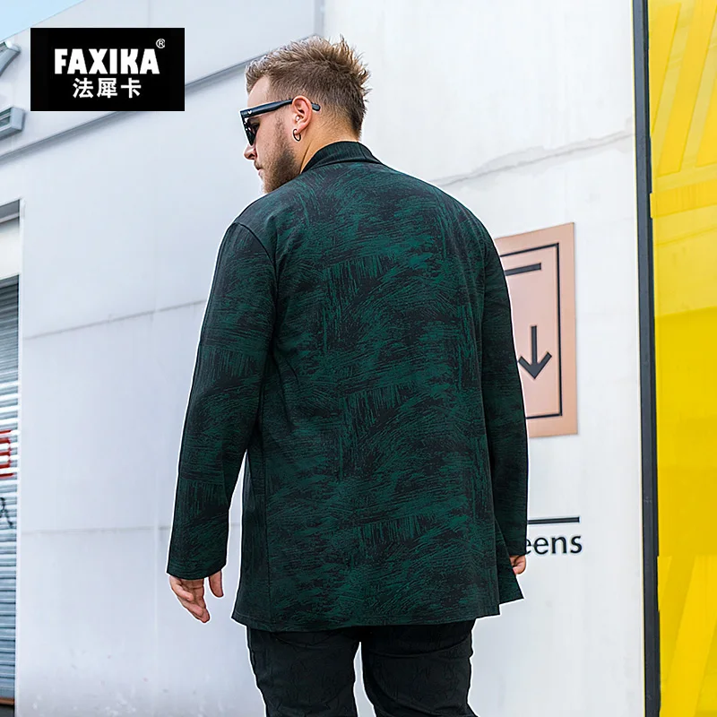 FAXIKA/осенний плащ для полных больших ярдов, свободный Джокер, популярный логотип, большие размеры, Мужское пальто для отдыха без пряжки