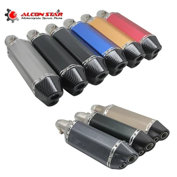 

Alconstar- 51mm Inlet Motorbike Motorcycle Exhaust Muffler Pipe Escape Moto for Yamaha for Honda CBR250 CB400 for Kawasaki KTM