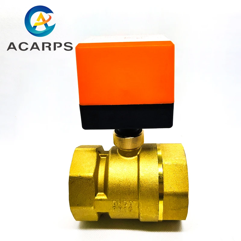 2" Electric Ball Valve Brass Air Conditioning Floor Heating Solenoid Two-Way AC220V DC24V DC12V | Обустройство дома