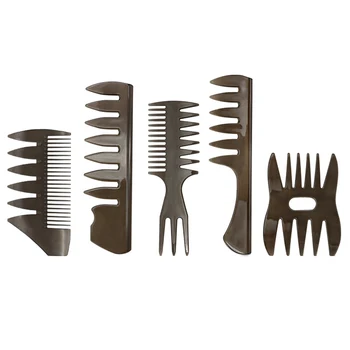 

5pcs/lot Men Professional Hair Styling Combs Wide Tooth Hair Combs Oiler Comb Big Back Hair Comb Retro Wide Tooth Comb