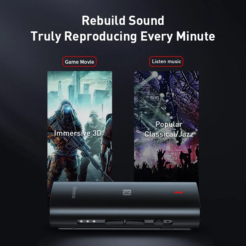 Baseus Bluetooth 5,0 приемник 3,5 мм APTX LL AUX адаптер для наушников Музыка беспроводной Bluetooth 3,5 разъем аудио приемник