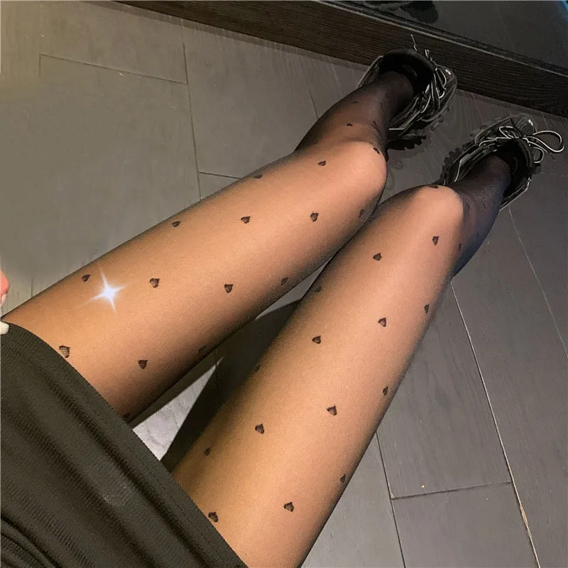 Sexy Women Pantyhose Tights Seamless Mesh Fishnet Nylon Polka Dot Print Tight Summer Stocking Female Hosiery women's Sock Pants