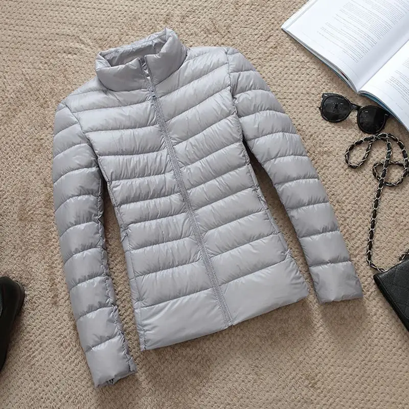 

Women Winter autumn Coat New Ultra Light White Duck Down Jacket Slim Women Winter Puffer Jacket Portable Windproof Down Coat