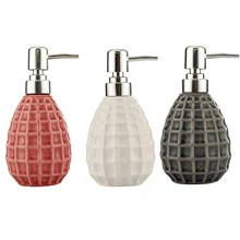 Керамический Наполняемый дозатор для жидкого мыла, бутылка с насосом, подходит для ванной комнаты, туалетный столик, кухонная раковина, может держать руку