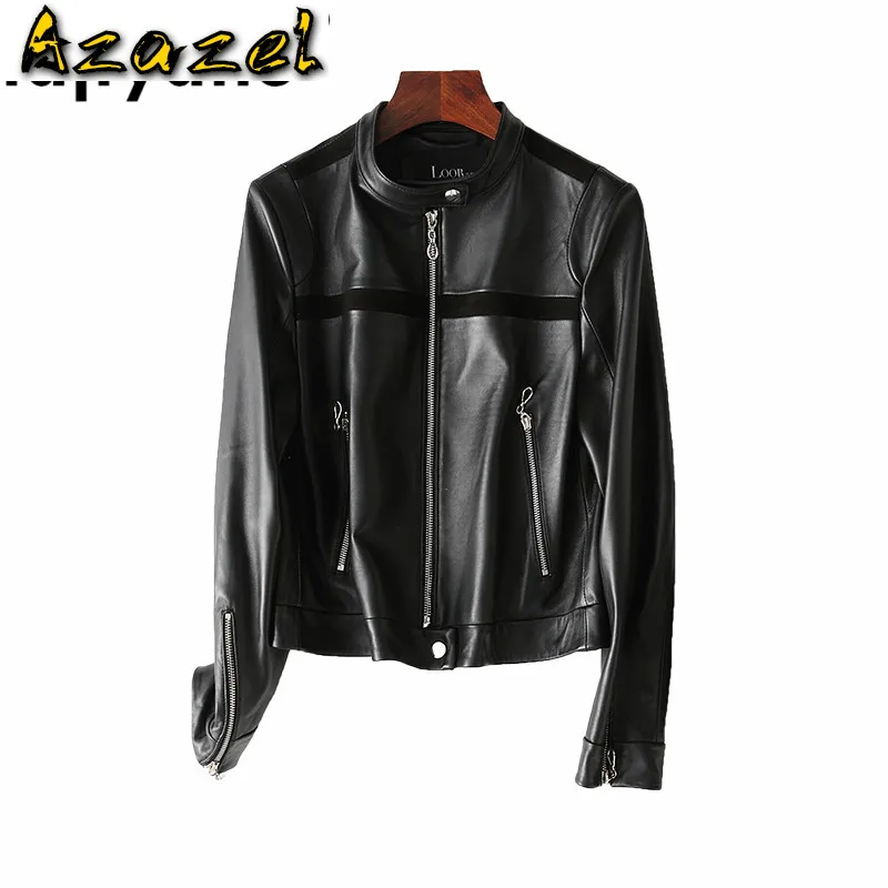 

Real Genuine Jacket Women Clothes 2020 Korean Spring Autumn Sheepskin Coat Vintage Short Black Tops Chaqueta Mujer TLR1930 T2770