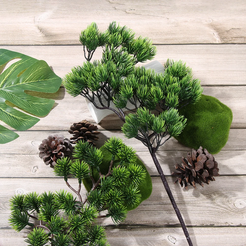 

NEW 42cm Green Floral Arrangement Fake Plant Pine Branches Branches Artificial Tree Christmas Tree Wedding Home Decor