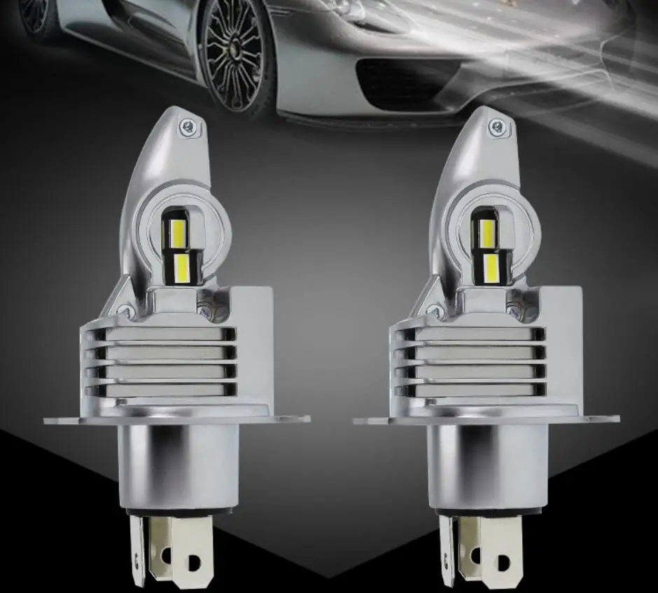 2 шт. Fighter Foco H4 H7 светодиодные лампы для Авто/мотоциклов Koplamp 72 Вт 12 В 24 в 6000 К супер Led H4 Hi/Lo H7 Авто koplamp lampada