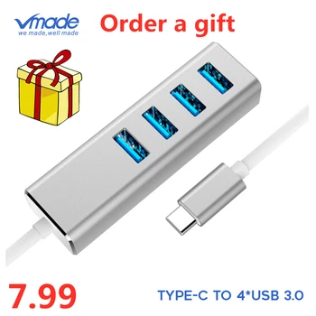 

4Ports USB C HUB Type C HUB USB 3.0 Splitter for Macbook Pro iMac PC Laptop Notebook Accessories USB-C Hub Computer PC Accessory