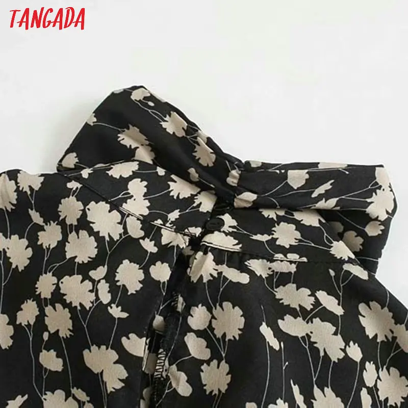 Женское винтажное платье Tangada, элегантное платье с цветочным принтом, длинным рукавом и галстуком-бабочкой, 5Z140 Женское винтажное платье Tangada, элегантное платье с цветочным принтом, длинным рукавом и галстуком-бабочкой, 5Z140