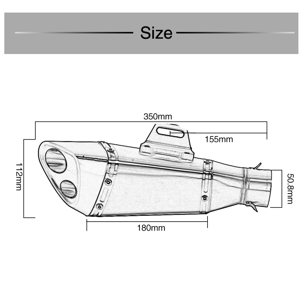 ZSDTRP глушитель выхлопной трубы мотоцикла для Kawasaki akrapovic Yoshimura R11 выхлопной трубы Moto Z800 R3 GSXR750 GSXR600 Slip-On