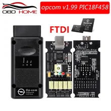 Автомобильные аксессуары OPCOM V1.99 V1.78 V1.70 V1.59 OBD 2 CAN-BUS считыватель кодов для Opel OP COM диагностический сканер PIC18F458 FTDI чип